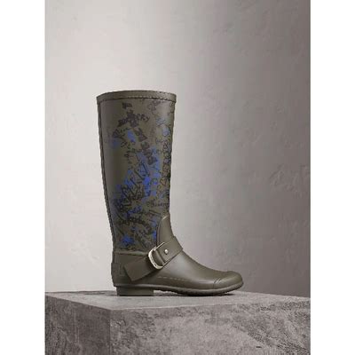 burberry doodle print rubber rain boots|burberry rain boots.